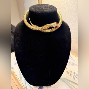 Gold Snake Choker Necklace